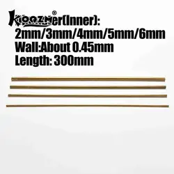 1pcs Brass Tube Pipe Tubing Round Inner 2mm 3mm 4mm 5mm Long 300mm Wall 0.5mm