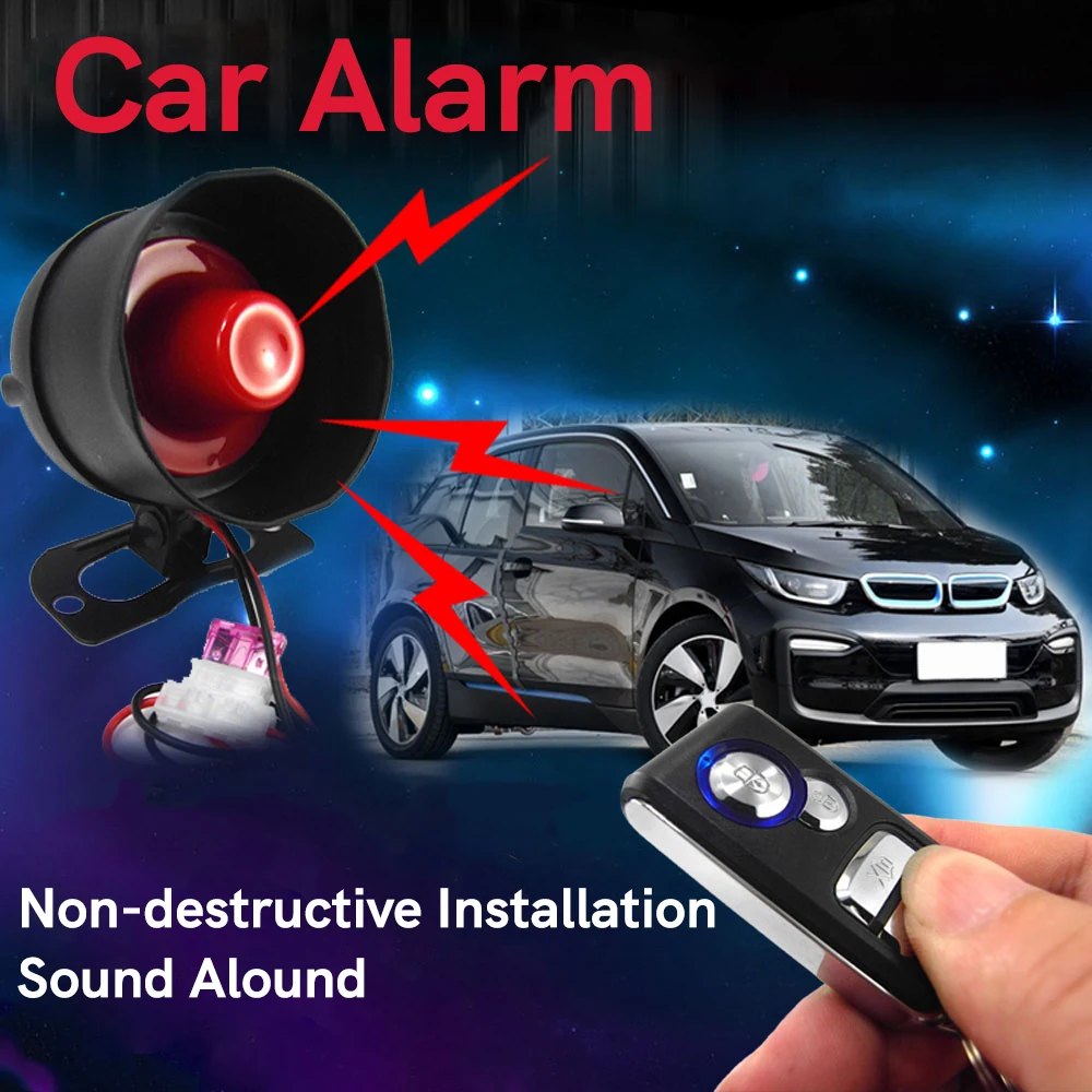 Universal 1 Way Car Remote Central Kit Door Alarm Siren System Vehicle Keyless Entry System With Remote Controllers for Cars