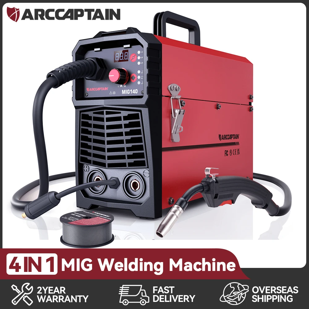 ARCCAPTAIN-máquina de soldadura MIG 4 en 1, soldador portátil de sincergia Digital con control, sin Gas, MIG MAG MMA LIFT TIG para soldadura doméstica