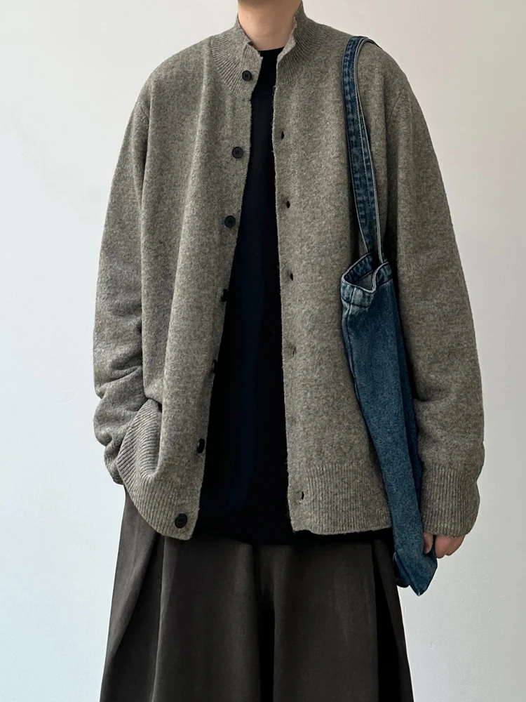 

Joyzone мужской ленивый Sle f открытый кардиган с высоким воротником, свитер, повседневная вязаная верхняя одежда, дышащий полиэстер, весна-осень