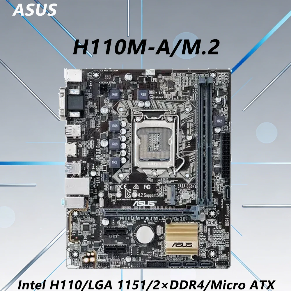 placa-base-asus-h110m-a-m2-intel-h110-lga-1151-compatible-con-cpus-de-6ª-7ª-generacion-i5-7500-i5-6500-i5-6400-ddr4-i7-6700-sata-iii-micro-atx-pc