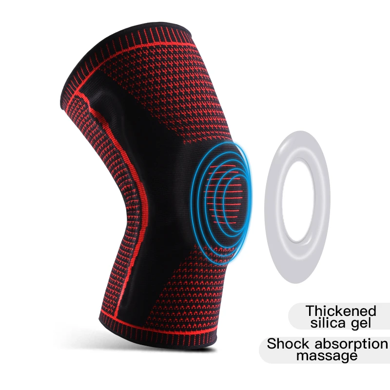 1 PC genouillères sangle rotule soutien médiale ménisque Silicone Compression Protection Sport genouillères basket-ball course Prot