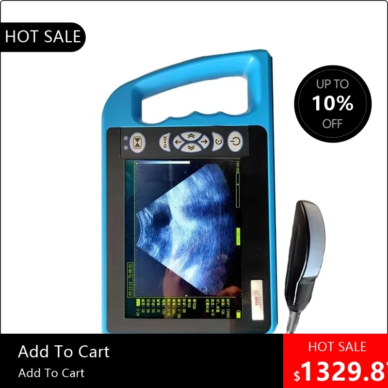 08170 Portable Veterinary Cattle Ultrasound Diagnosis, 3.5 MHz, Convex Array Probe, Configuration for Animal Healt
