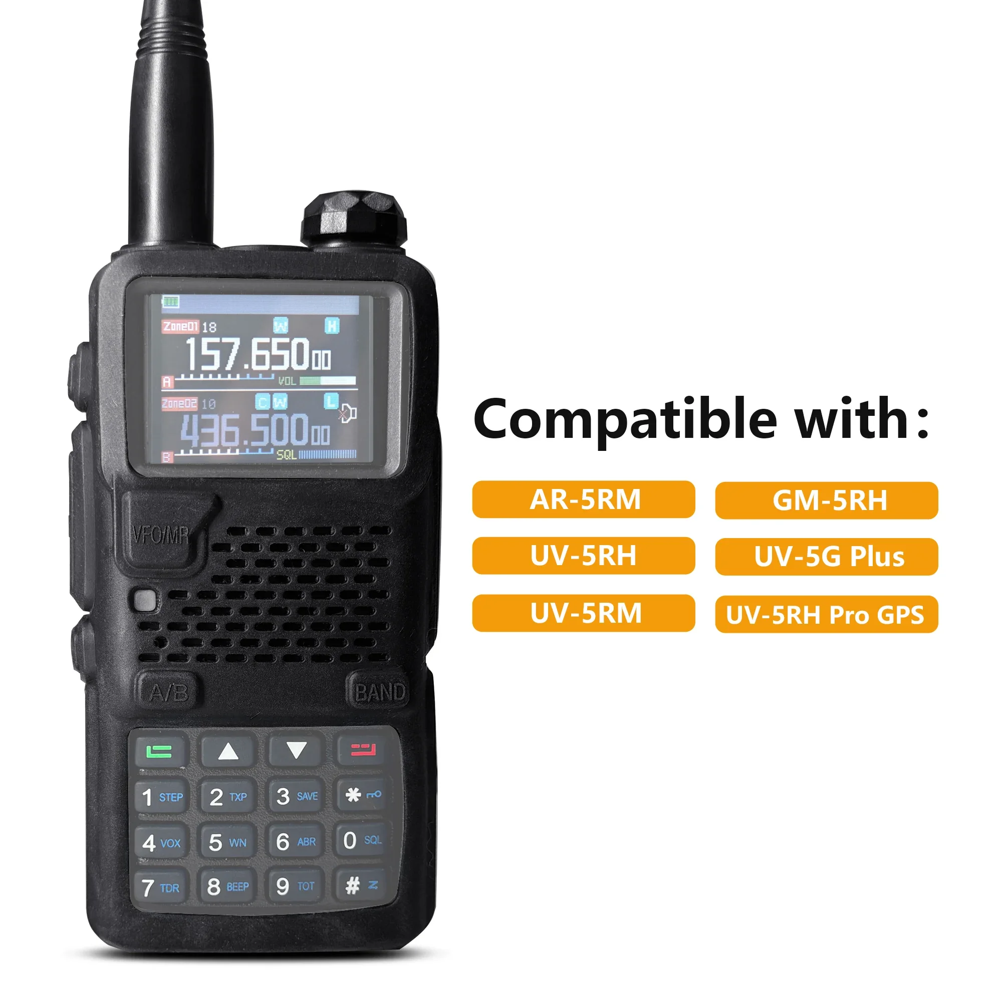 Baofeng UV-5RH Rubber Soft Case Silicone Pouch UV-5RM Protective Cover For UV-5G Plus UV-5RH Pro GPS AR-5RM Two Way Ham Radios