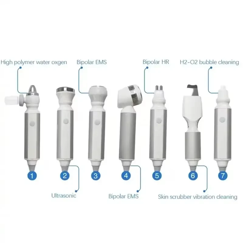 7in1 Hydra Dermabrasion อุปกรณ์ความงามบนใบหน้า Blackhead Removal บํารุงฟื้นฟูเปลี่ยนสีผมพร้อมเคลือบเงาผมในขั้นตอนเดียวสีผมติดทนนาน 2 เดือนลดการหลุดร่วงของเส้นผมปลอดภัยไร้สารไฮโดรเจนออกซิเจน Bubbles Peel Face ทําความสะอาดผิวสุขภาพเครื่อง