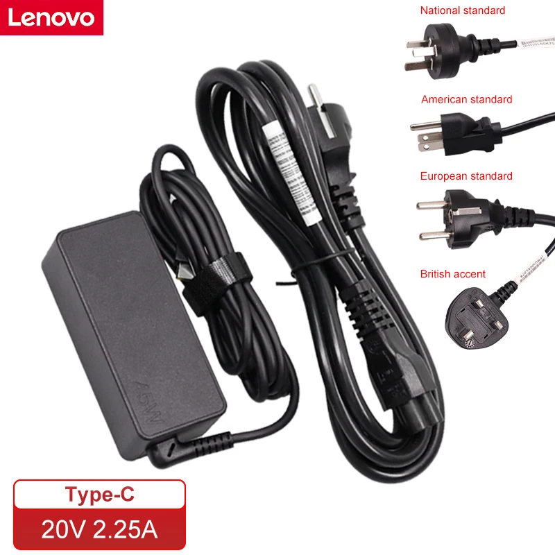 

Зарядное устройство Lenovo 45 Вт, тип C, 20 В, 2,25, зарядное устройство для ноутбука, адаптер переменного тока для MacBook Asus Zenbook Lenovo Dell Xiaomi Air Hp Sony