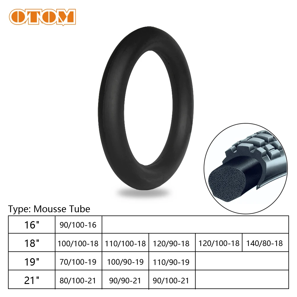 Universal 16 18 19 21 Inch Motocross Sponge Tire Mousse Tubes For KTM HONDA YAMAHA KAWASAKI SUZUKI Dirt Bike Inner Tube Tyre