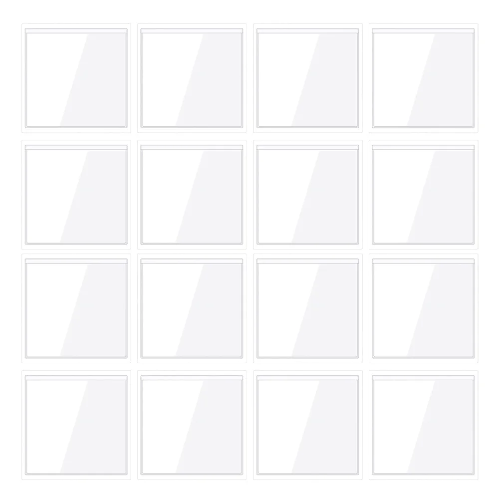 20pcs Adhesive Card Holders Clear Sticky Pockets For Index Cards Business Card Organizer Plastic Sleeves Label Holder Office