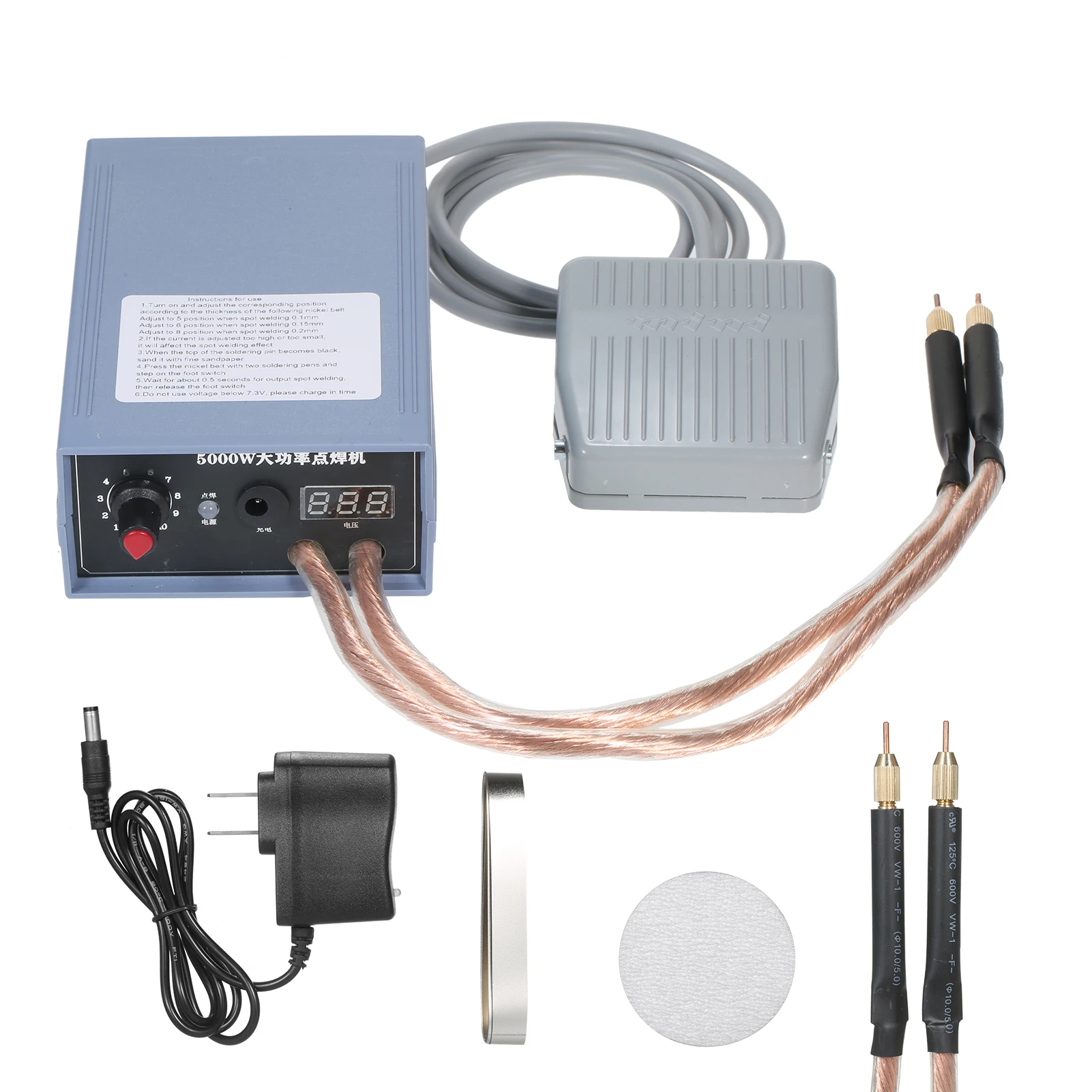 Spot Welder 5000W High Power Handheld Spot Welding Machine 0-800A Current Adjustable Welders for lithium Battery