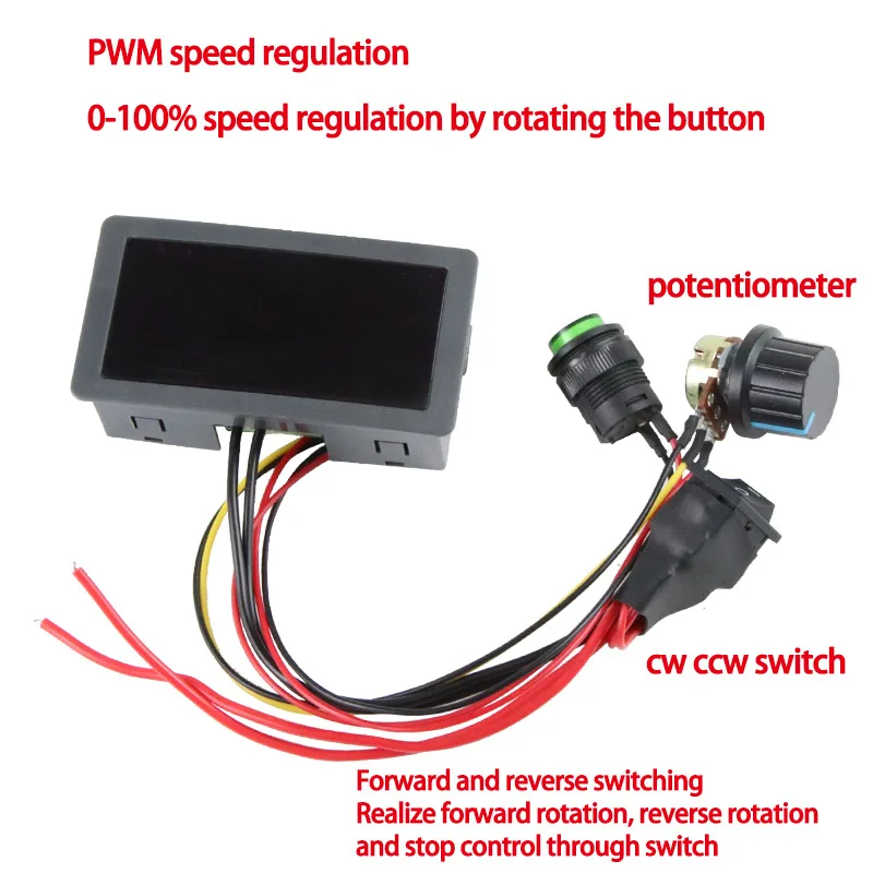 CCM5D PLC Digital Display PWM DC Motor Gouverneur 6V12V24V30V Motor Speed Controller Vorwärts Rückwärts Schalter Stufenlose Geschwindigkeit Ändern