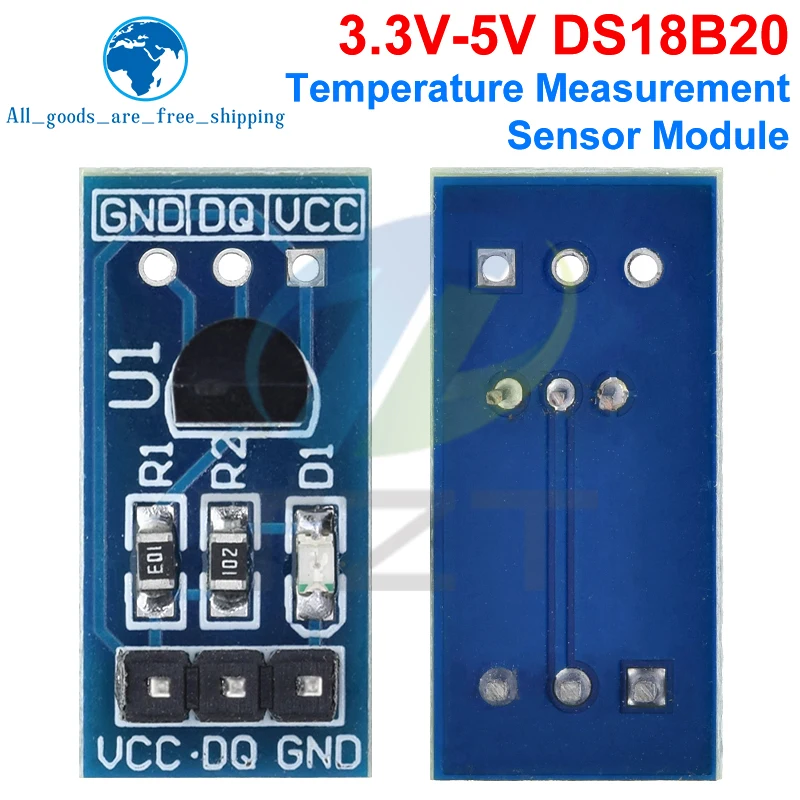 TZT 1/3 قطعة DS18B20 وحدة كشف قياس درجة الحرارة لاردوينو