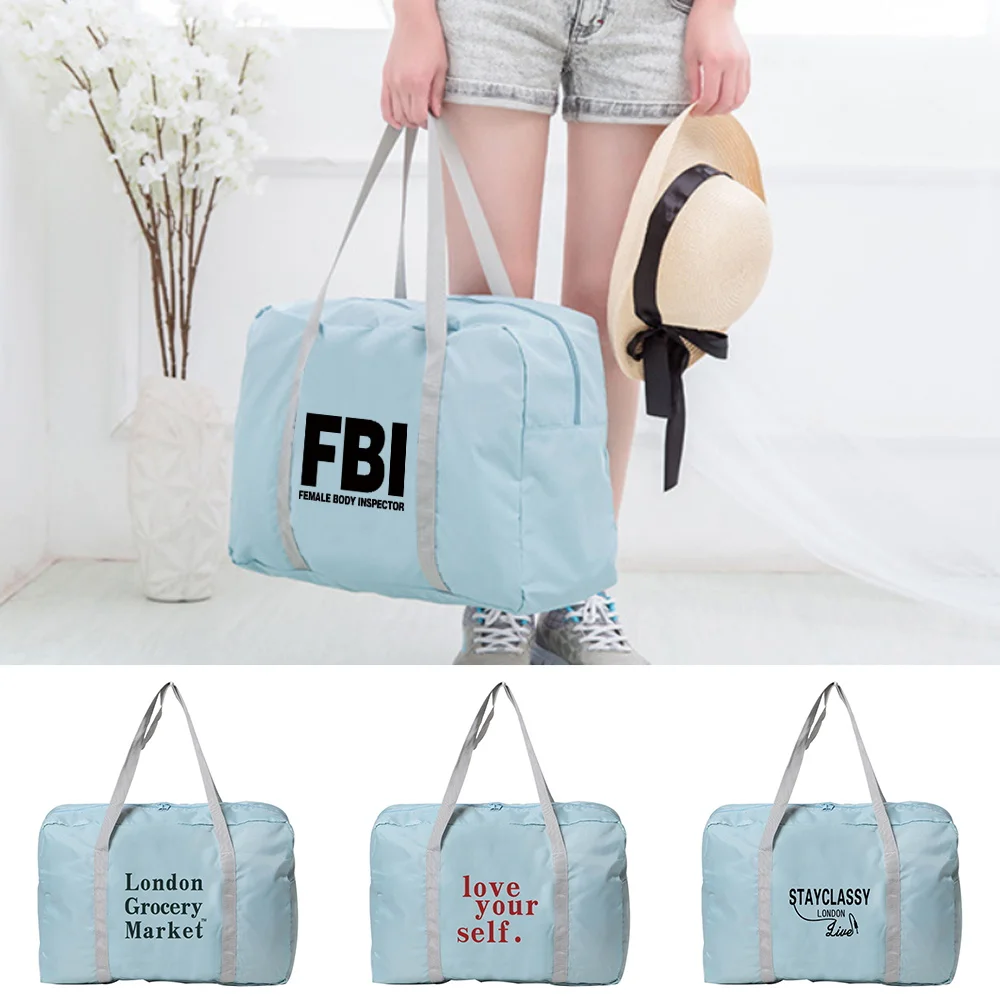 

Unisex Travel Bag Large Handbags Walls Print Foldable Clothes Organizers Garment Carry-on Luggage Tote Bags Accessories Traveler