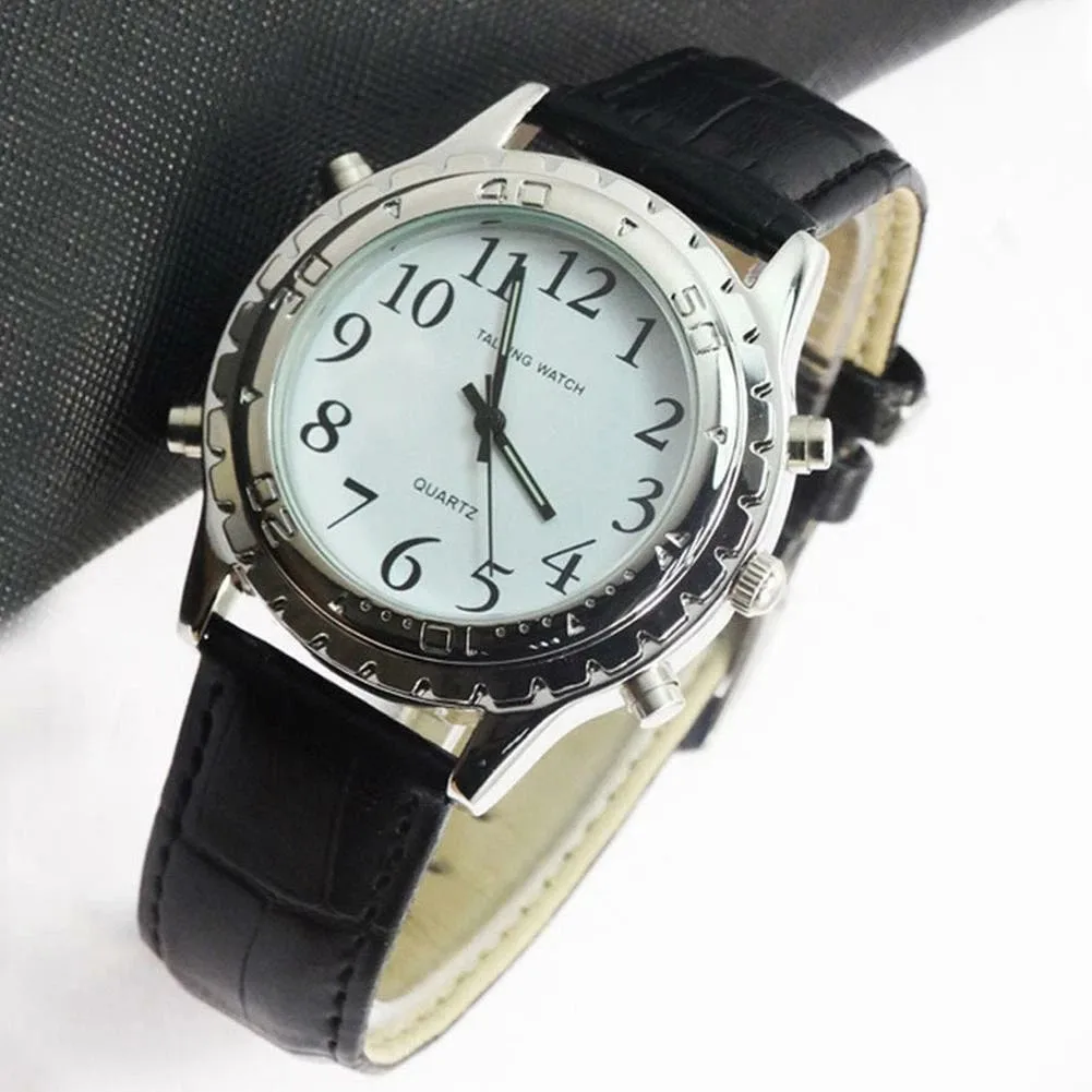 1PCS English Speaking Talking Watch For Blind Person Visually Impaired Elderly People