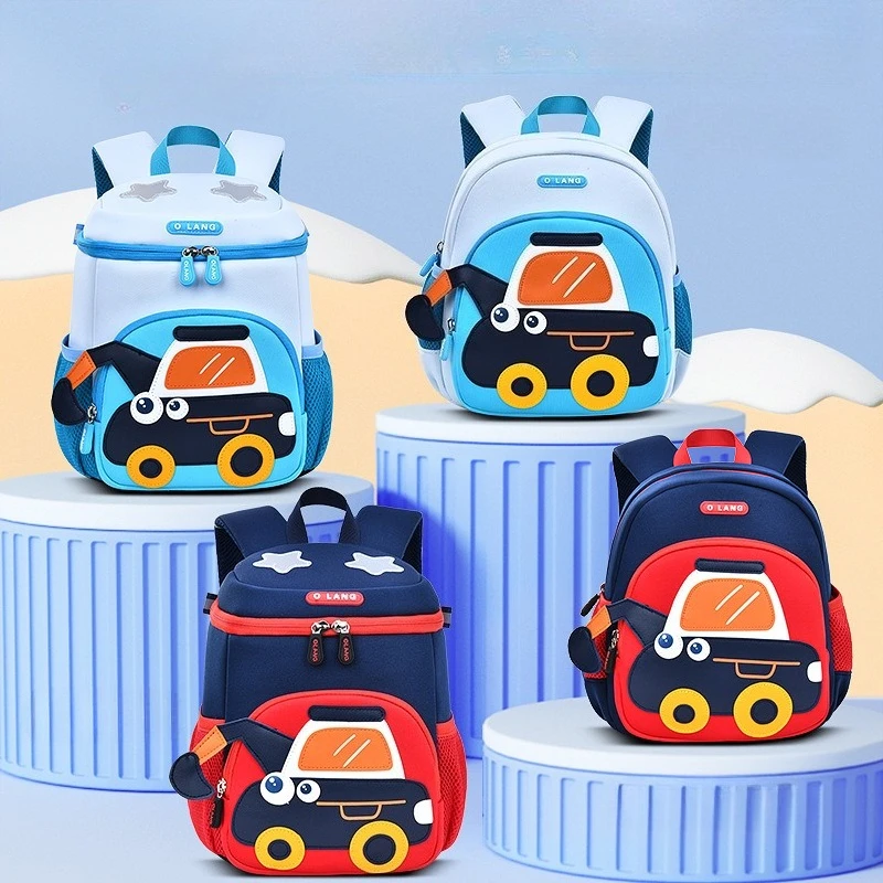 

New 2025 Kindergarten Large-capacity Cute Excavator Children's Schoolbag Cartoon Ultra-light Bucket Bag Going Out Backpack