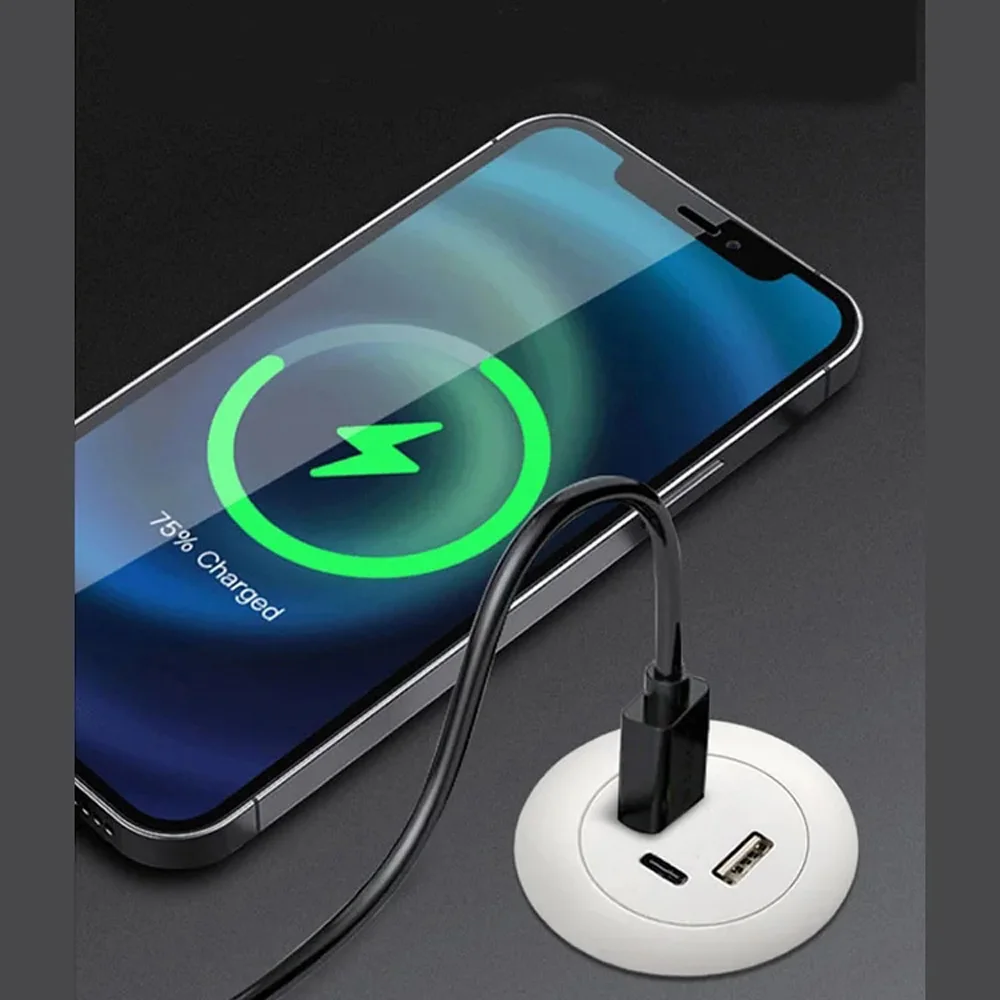 Desktop Embedded USB Port 5V2A Suitable for Bed Cabinets Mobile Phones Multifunctional Sofas Hidden Furniture Charging Sockets