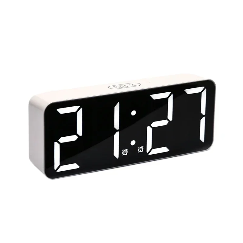 Reloj despertador Digital LED, indicador de fecha y temperatura, decoración de escritorio, decoraciones electrónicas de escritorio, mesa, relojes de noche para dormitorio