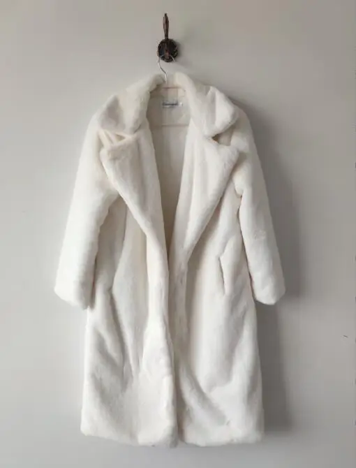 Winter Dames Hoge kwaliteit namaakbontjas Lange bontjas Losse reversjas Dikke warme vrouwelijke pluche jassen