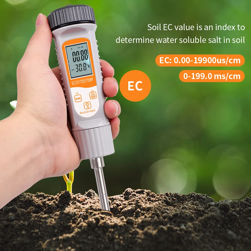 Imagem -04 - Tuya Bluetooth Tester Solo Detector de Solo Água Analisador Nutriente Hidroponia Plantação Jardim ce Tds cf Temp em 1