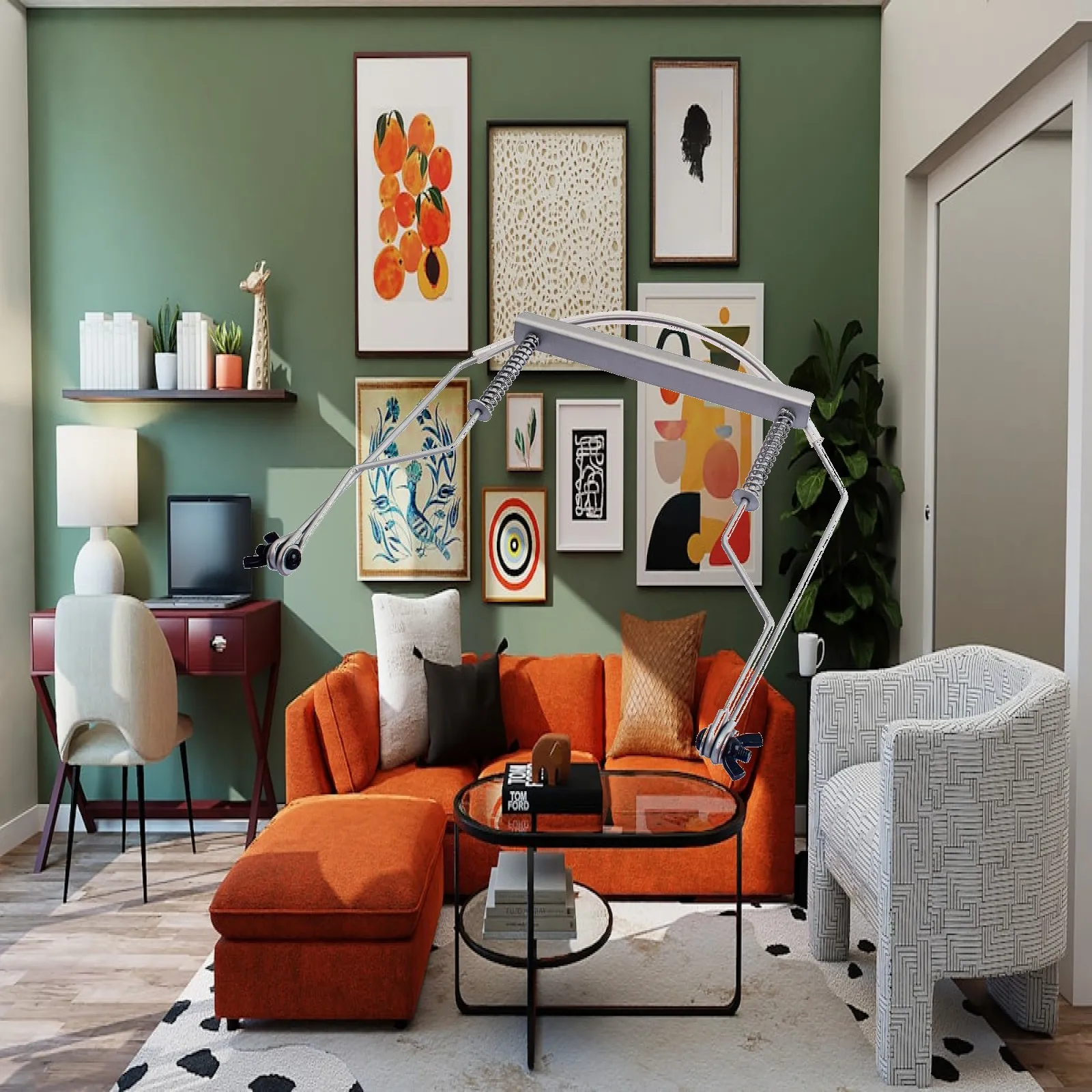 Steel Harmonica Holder Neck Strap Chrome Adjustable Wind Instrument Part for Blues Harmonica 10 Holes Musicians Tools