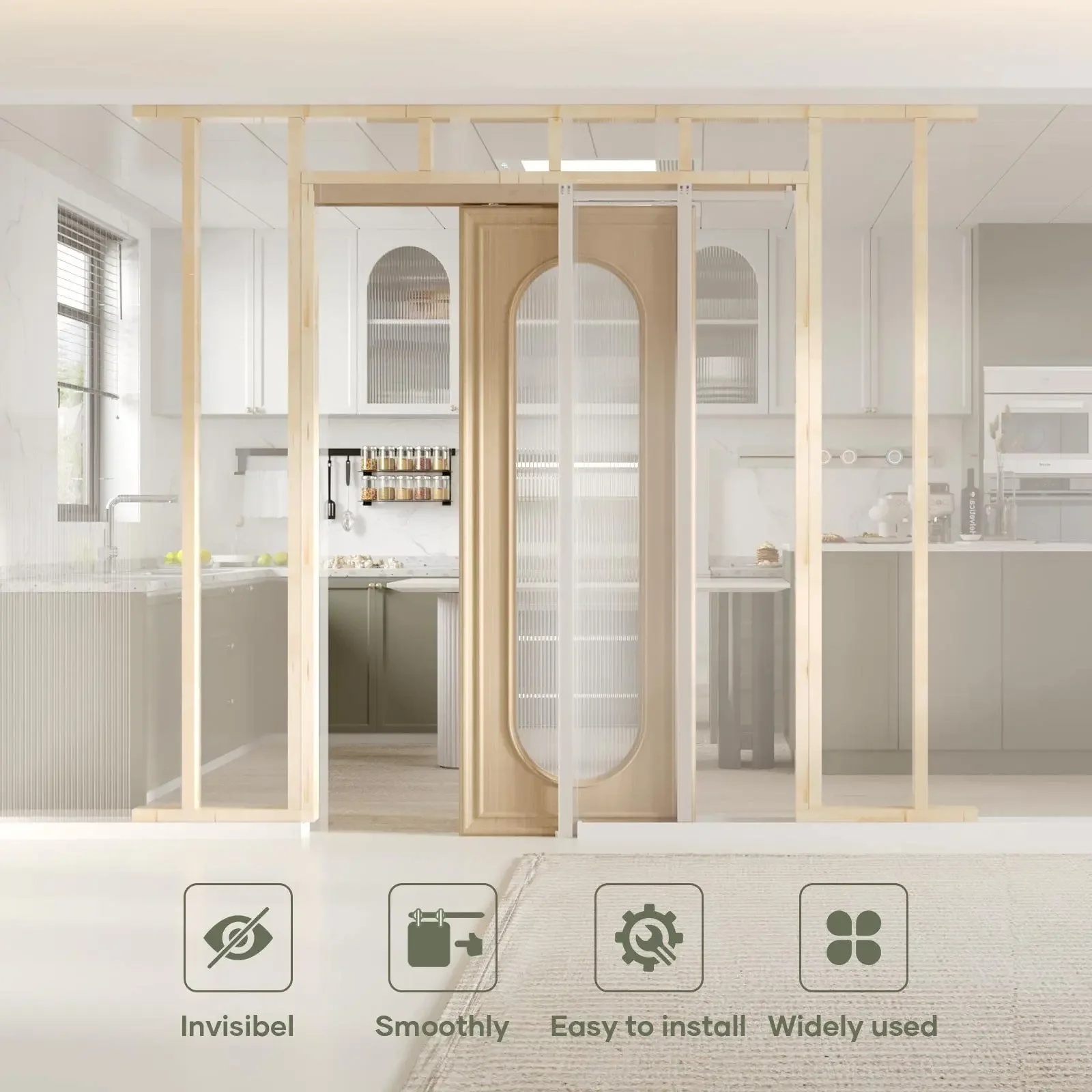 With two-way soft closing mechanism, suitable for 2X4 keel walls