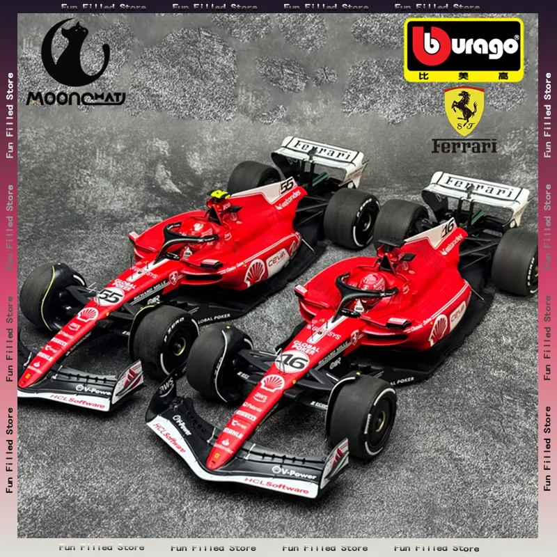 Bburago 1:18 Ferrari SF23 Las Vegas SF-23 Ferrari Sf-24 16 Alloy Diecast Model 2024 Formula Car Toy Collection Gift In-stock