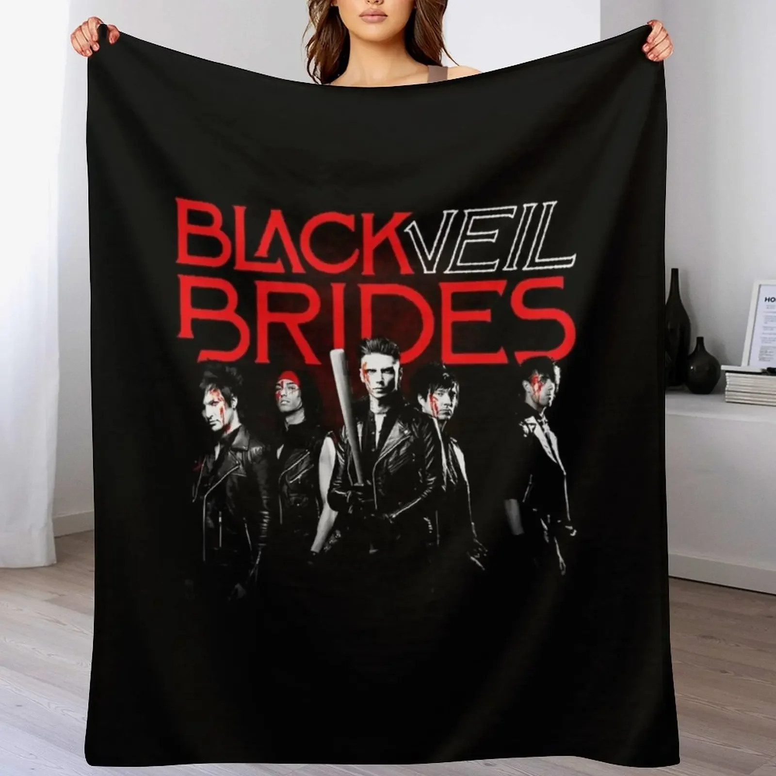 

bvb black veil brides Throw Blanket Hairy sofa bed funny gift Extra Large Throw Blankets