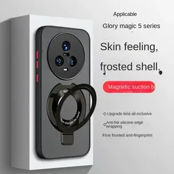 luxury For Magsafe Wireless Magnetic Holder Charging Case For Huawei Honor X6B x9c Magic 8 6 5 7 Pro 400 Lite power Cases Cover