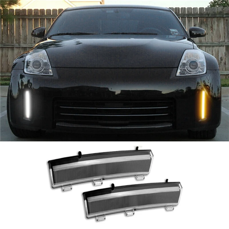 لنيسان 350Z LCI 2006-2009 LED بدوره أضواء الإشارة سيارة النهار تشغيل أضواء الجمعية