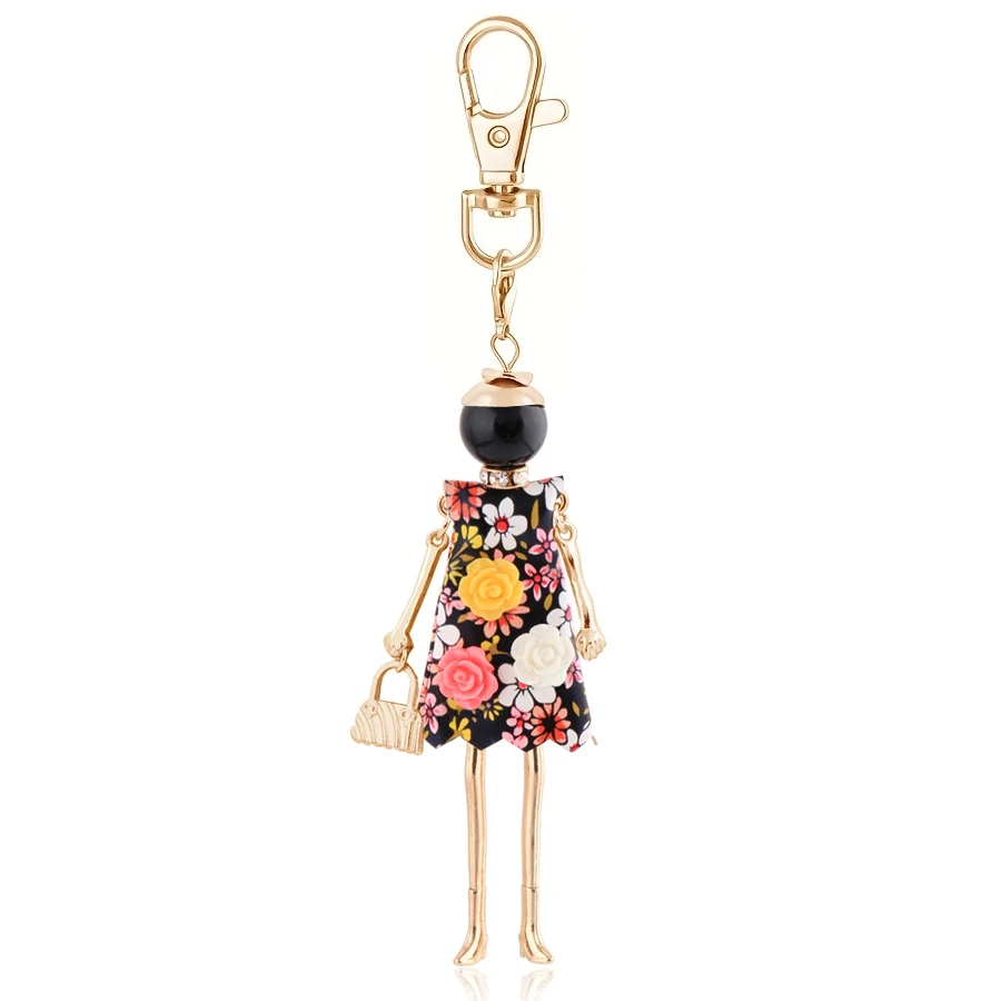 New Flower Keychain For Women Bag Pendant Car Key Chains Gift Christmas Friend Wholesale