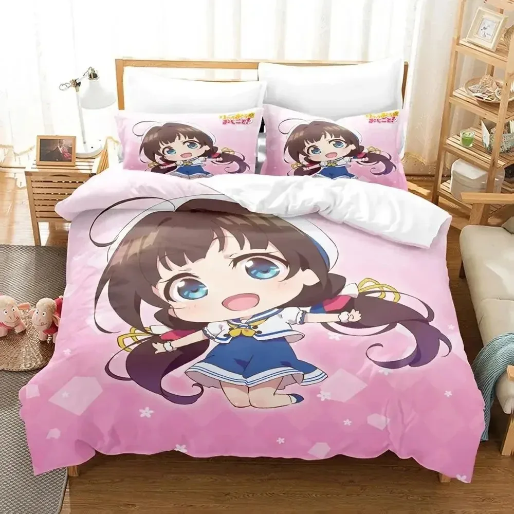 Anime Ryuos Work is Never Ai Bedding Set Boys Girls Twin Queen Size Duvet Cover Pillowcase Bed Boys Adult Home Textileextile