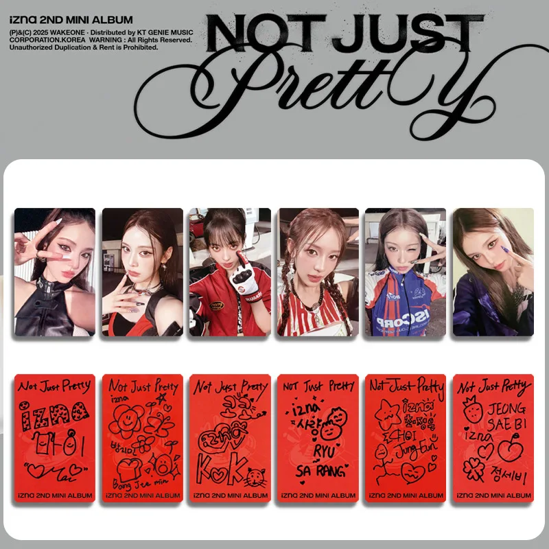 6Pcs/Set Idol IZNA New Series Lomo Cards Postcards Special Bonus Card MAI JEEMIN JIYOON KOKO SARANG JUNGEUN Fans Gift Collection view 6