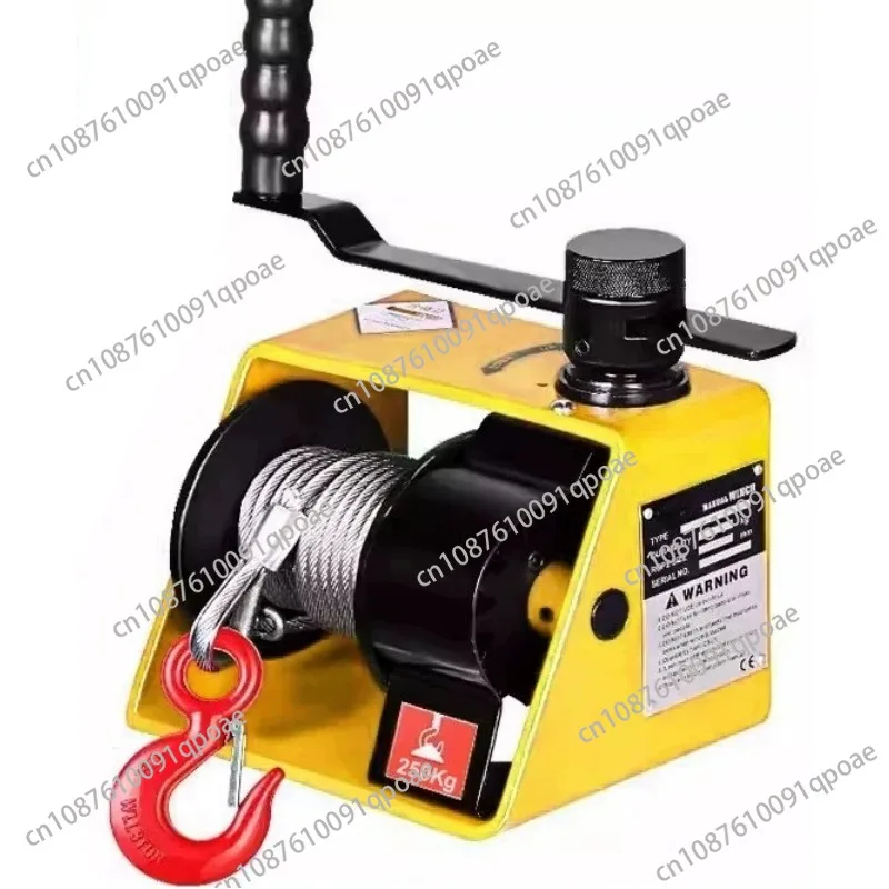 Turbine Self-locking Hand Winch Brake Release and Traction Machine for Small Crane