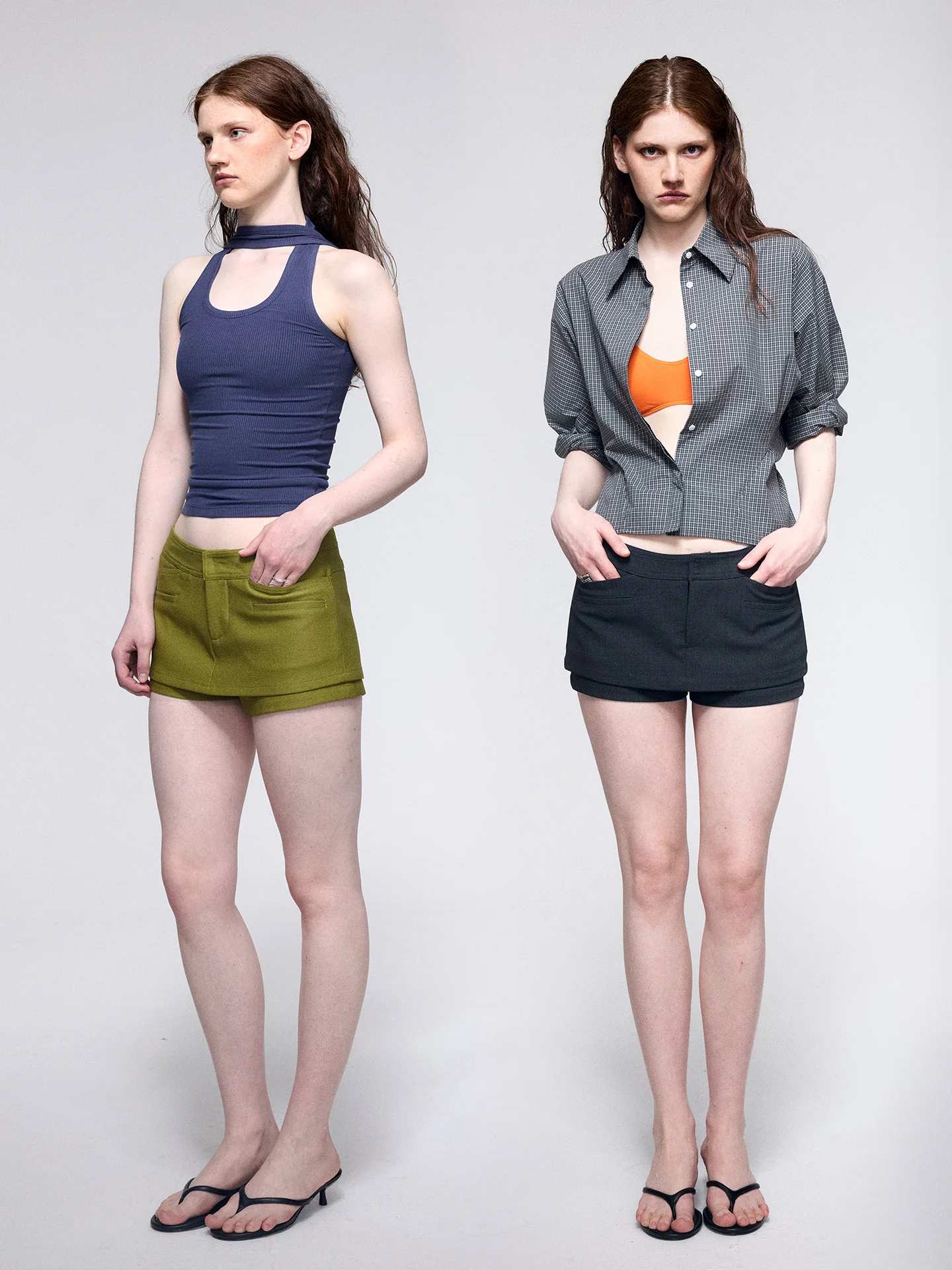 

Casual Double Color Low Waist Skirt Pants Versatile Straight Leg Pants Polyester Fiber Universal Fit Summer 2025