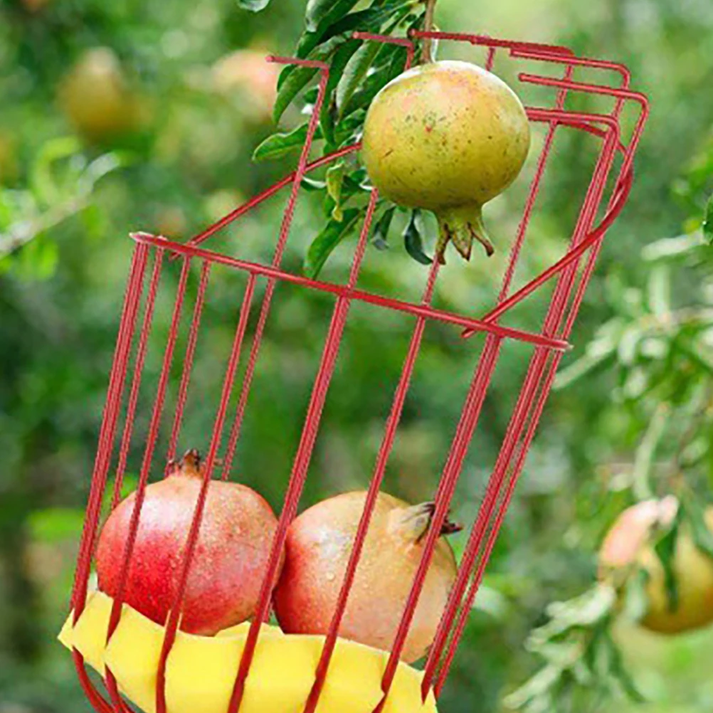 

Fruit Picker Cage Durable Picking Tool Wear Resistant Orchard Harvesting Device Easy Install Garden Picker Portable Orange