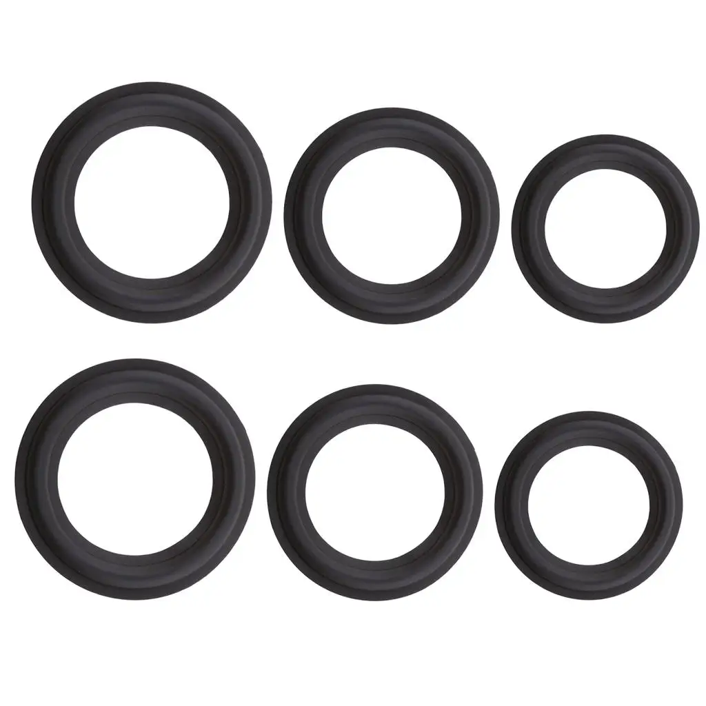 6 Pieces Speaker Part Foam Rubber Spare Fittings Supplies Black
