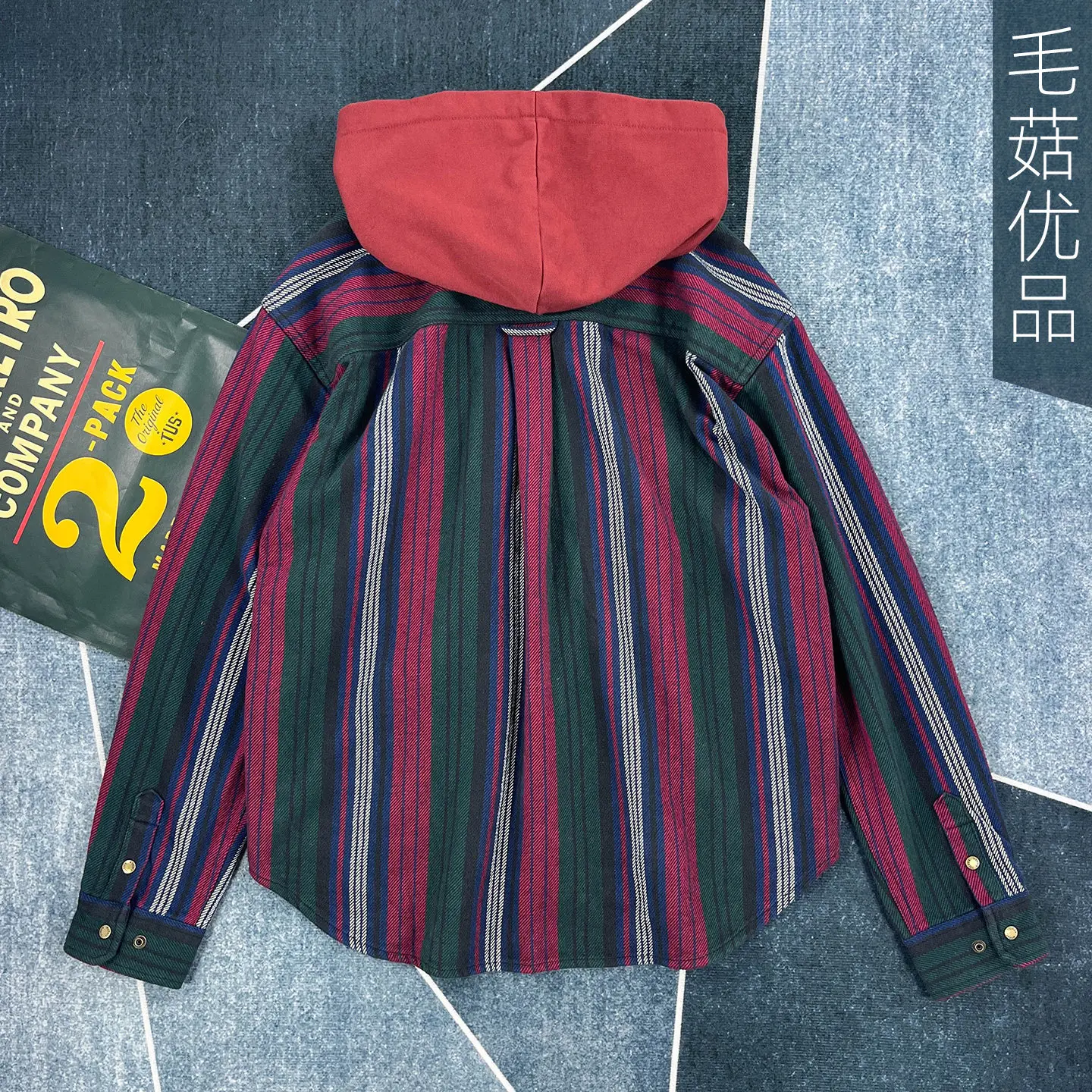 2026 Autumn New Japanese Retro Heavyweight Thick and Warm Striped Plaid Button-down Shirt Men's Fashion Loose Casual Coat