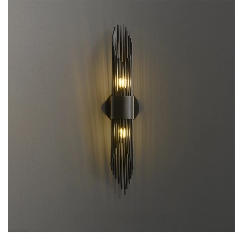 

Роскошный настенный светильник из чёрной латуни с золотым покрытием, декоративный настенный светильник для прикроватной зоны, гостиной, отеля