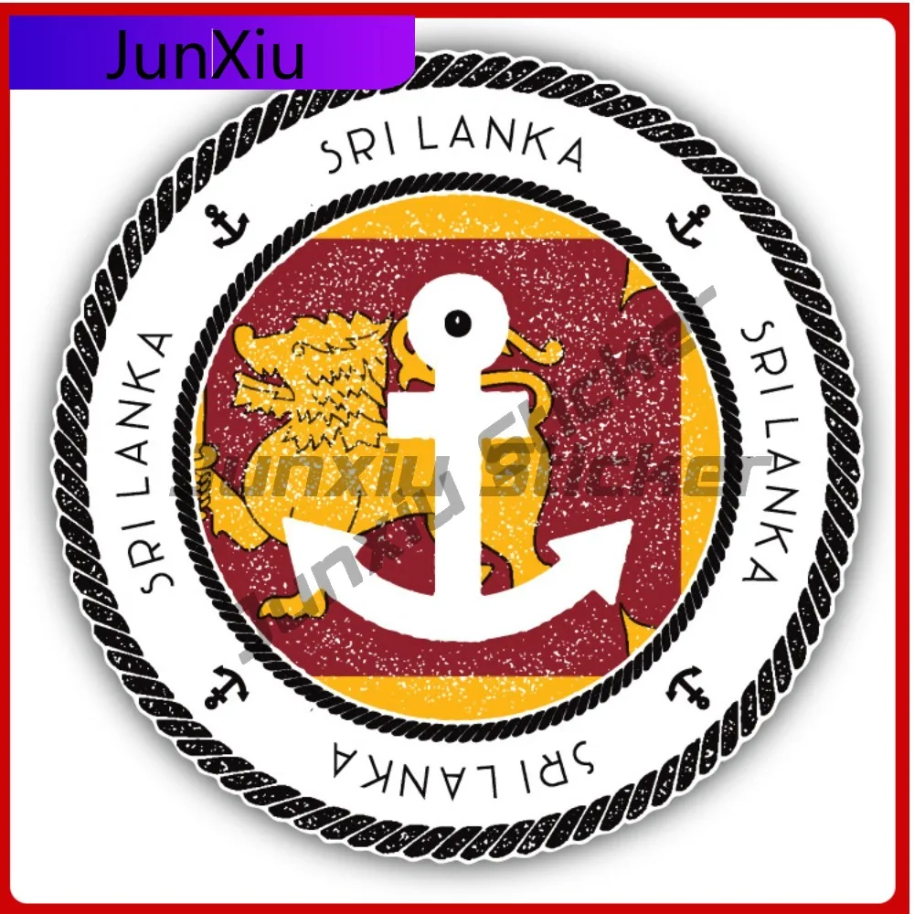 

Наклейка на автомобиль с флагом Шри-Ланки в стиле гранж, морской тематики, в стиле аниме, для мотоциклов и автомобилей, аксессуар для декора автомобиля