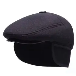 Hat For Men Winter middle-aged Elderly Dad Cap Warm Autumn Winter Old Grandpa Duck Tongue Hat Ear Protection Hats Hot