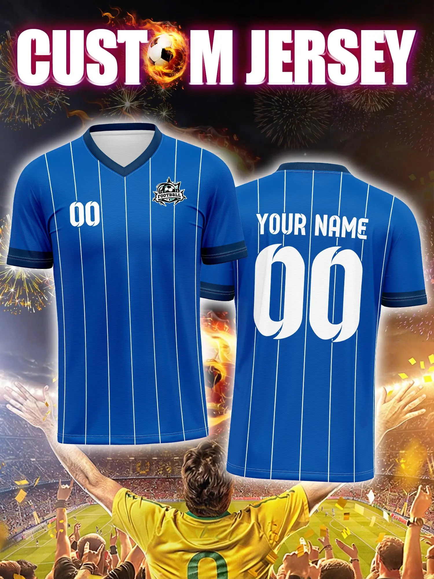 

Футбольная форма на заказ с индивидуальным изображением, номером и именем, оптовые заказы для команд, клубов и фанатов.