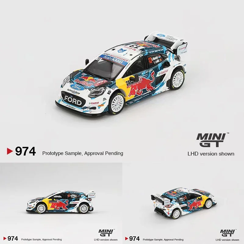 

PreSale MINIGT 974 1:64 Ford Puma Rally M Sport WRT 2024 Diecast Model Collection Toys