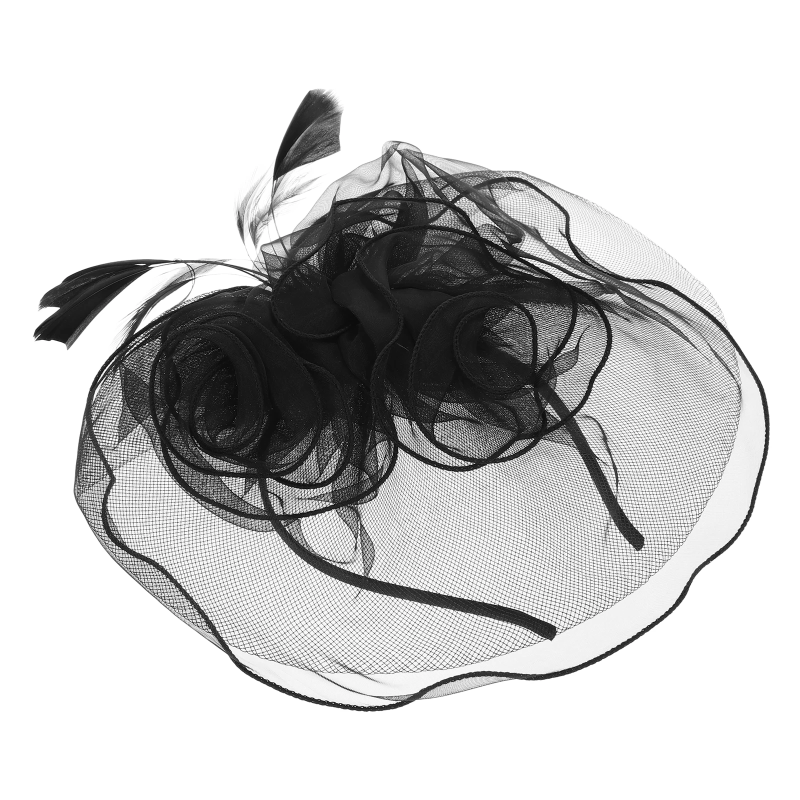 

Mesh Headdress Women Bridal Accessories Double Layer Veil Decorations Lace Hats Headb for Wedding Tea Party