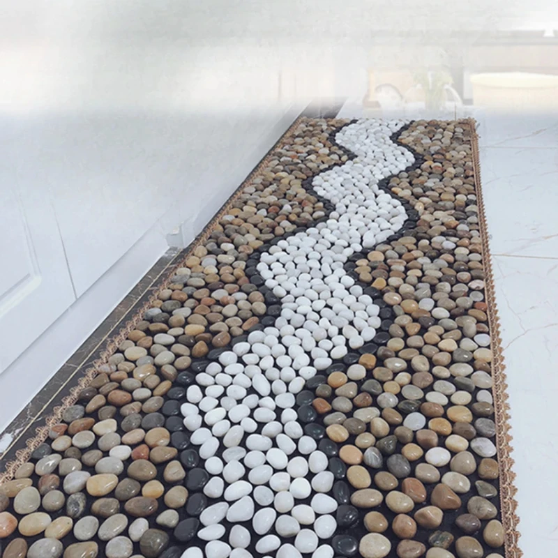 

High quality) Stone Road Foot Massage Mat Natural Foot Stone Carpet Home Use