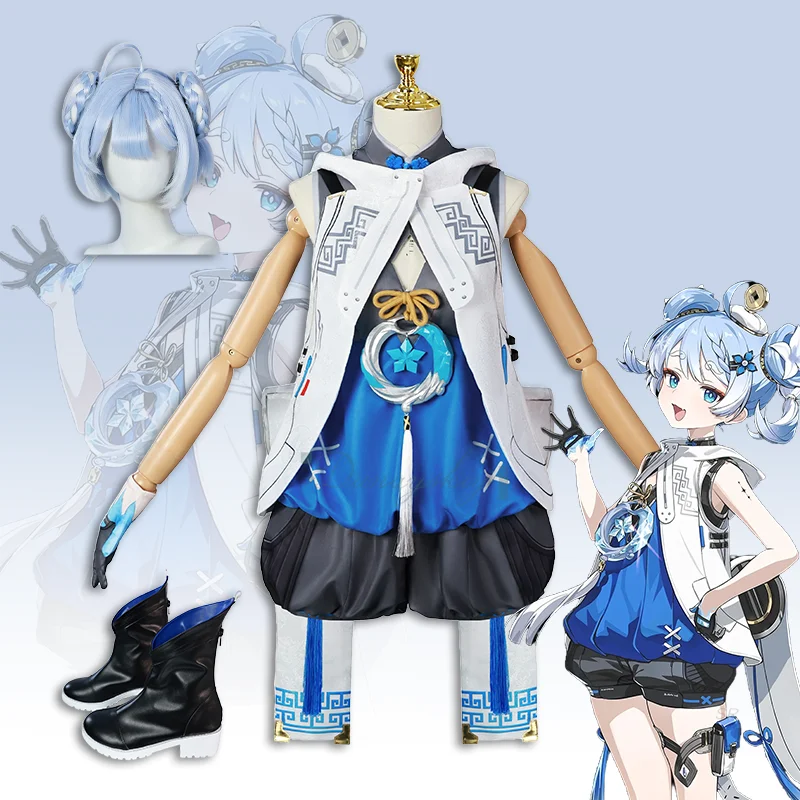 

Wuthering Waves Game Youhu Cosplay Full Set Cute Costume with Wig Accessories Women's Role Play Outfit for Halloween Party