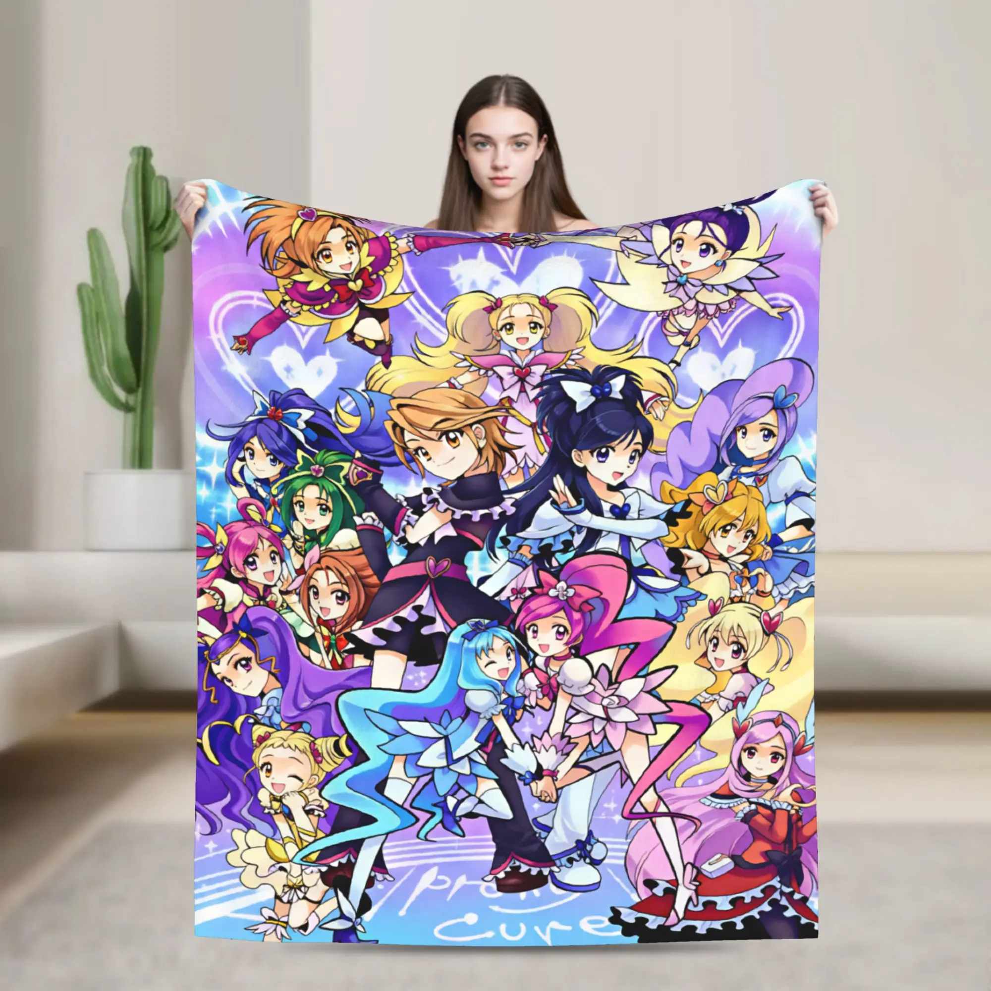 Pretty Cure  Blanket Quality Warm  Bedding Throws Autumn Travel Bedroom Print Bedspread