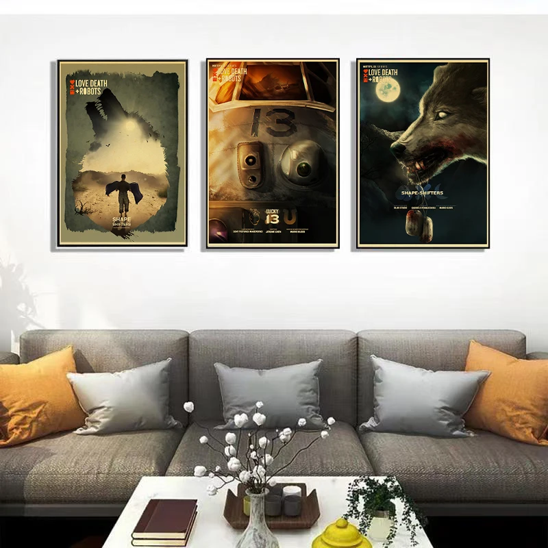 Love,Death&Robots Poster Kraft Paper Prints Home Decoration Cartoon Cafe Bedroom Fashion 2022 Arrivals Classic Picture Painting