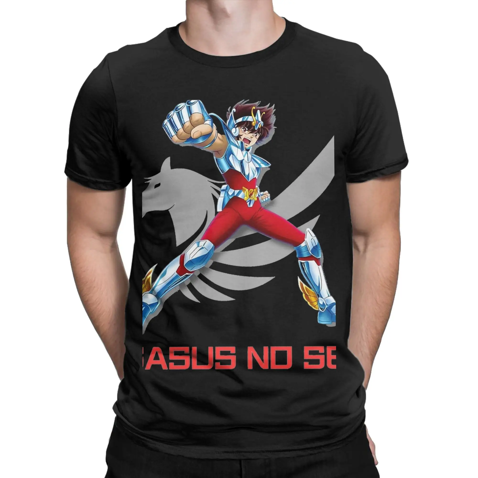 Amazing Knights of The Zodiac T-Shirt Men Women Round Neck 100% Cotton T Shirt Anime Short Sleeve Tees Birthday Present Tops