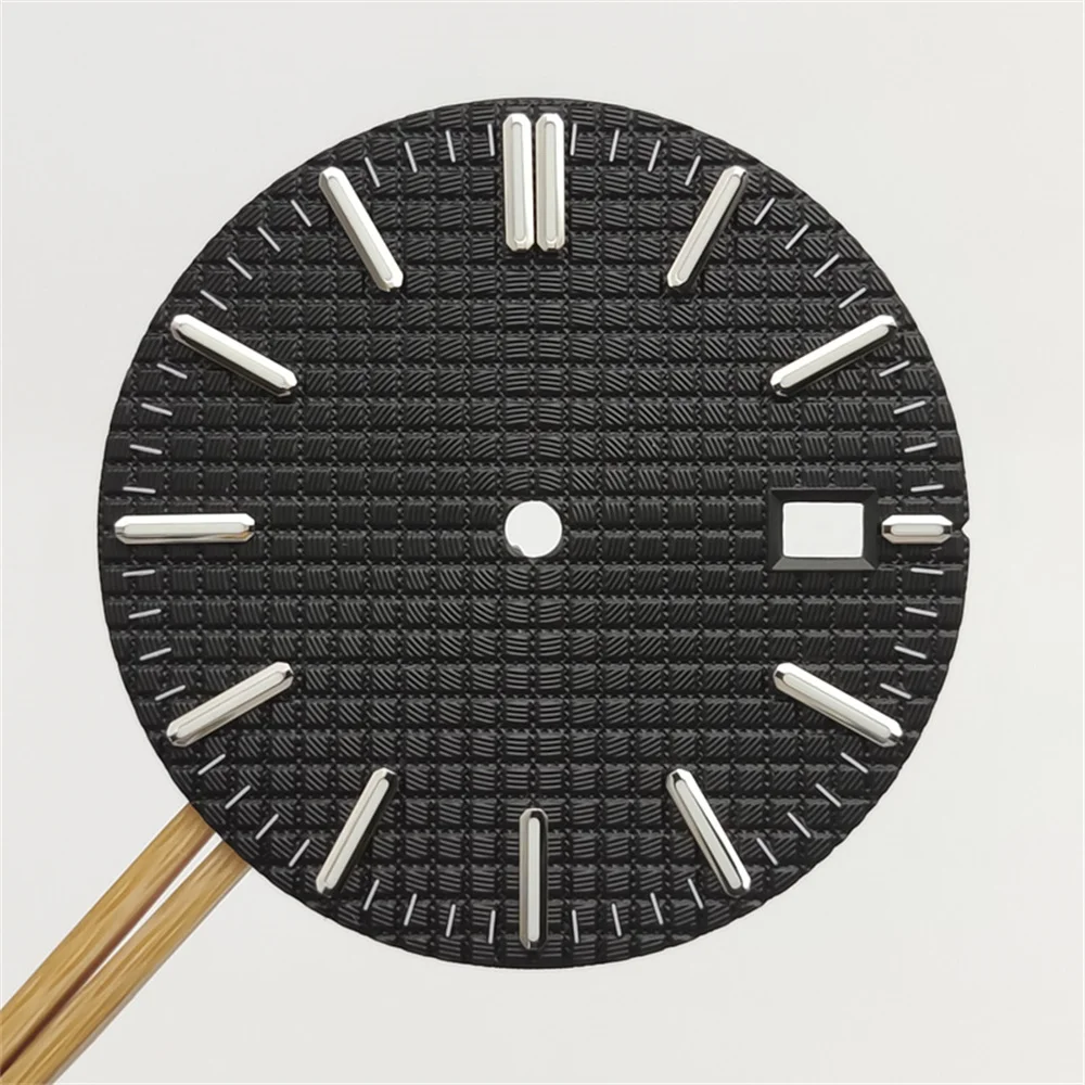 31.8 مللي متر NH35 الطلب لحركة NH35A رويال أوك ap ساعة 3 تاج الهاتفي ساعة الوجه الطلب اكسسوارات الأخضر مضيئة