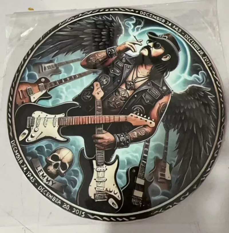 [مسطح 21D] قطعة واحدة من لافتة رحلة الطريق العتيقة Oklahoma 66 - لوحة فنية جدارية مستديرة من الألومنيوم مقاس 8 بوصات مع سيارة كلاسيكية ومناظر صحراوية D