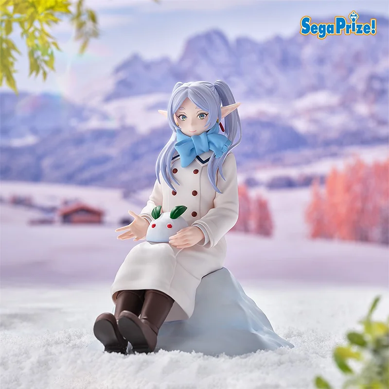 

【100% подлинный】SEGA Original Frelen At Funeral XStellar Fern, Frelen и Stark Play in The Snow 14-19 см Модель игрушки для украшения